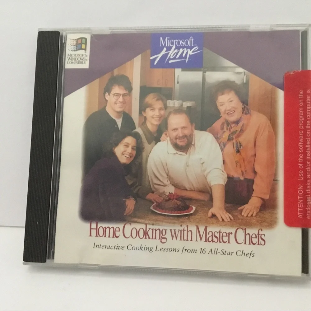 CD-ROM. Julia Childs hosted,home cooking Master Chefs. Microsoft 1995 Vintage